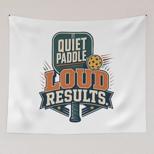 Item preview, Quiet Paddle Loud Results Pickleball Quote designed and sold by Colorful Designs.
