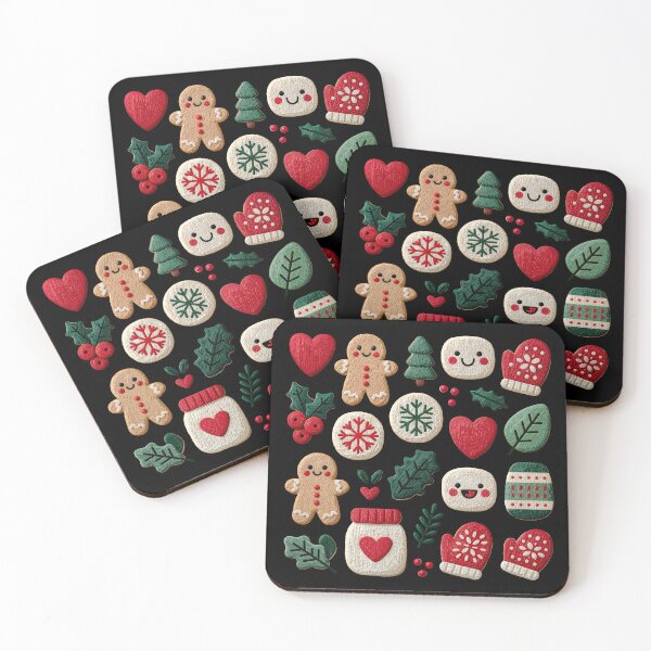 Item preview, Cute Christmas Gingerbread Cookies Pattern Art designed and sold by colorful-white.