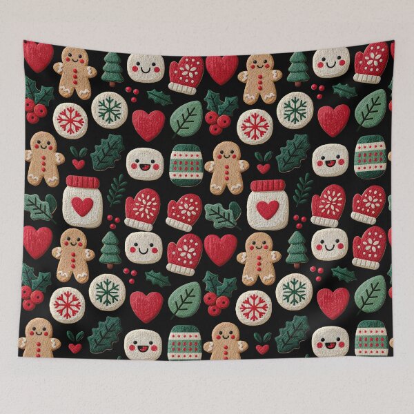 Item preview, Cute Christmas Gingerbread Cookies Pattern Art designed and sold by colorful-white.