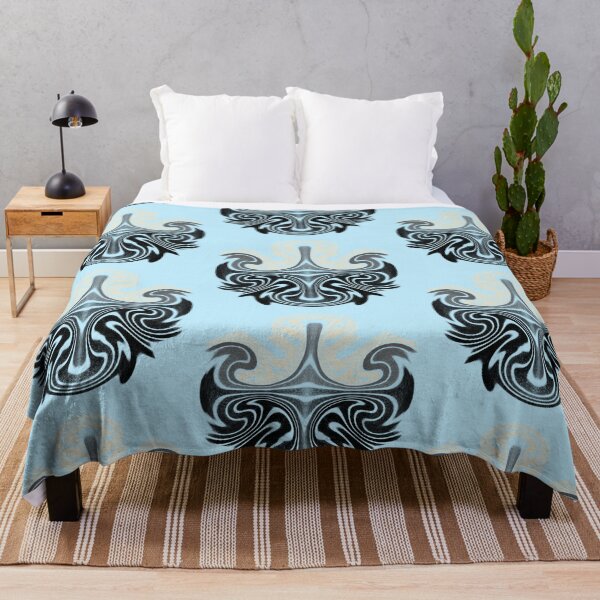 Item preview, Abstract Liquid Swirl Tribal Ornament - Modern Psychedelic Monochrome designed and sold by LittleHappiness by Kamollak .