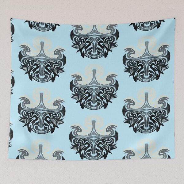 Item preview, Abstract Liquid Swirl Tribal Ornament - Modern Psychedelic Monochrome designed and sold by LittleHappiness by Kamollak .