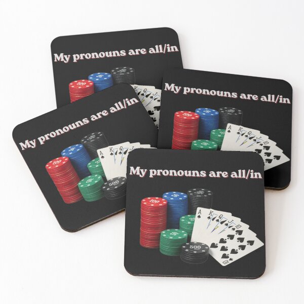 Item preview, My Pronouns Are All In Funny Poker Player Royal Flush designed and sold by CF_VintageDesign.