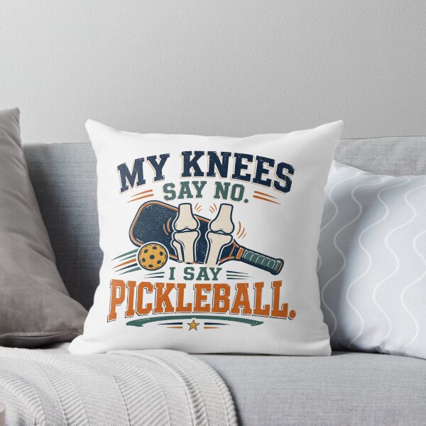Item preview, My Knees Say No I Say Pickleball Funny designed and sold by Colorful Designs.