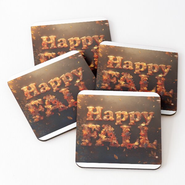 Item preview, Happy Fall Poster with Autumn Leaves designed and sold by EWPrints.