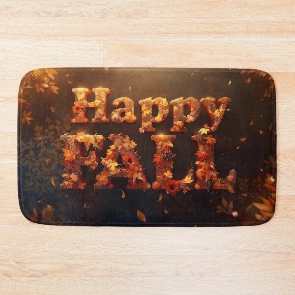 Item preview, Happy Fall Poster with Autumn Leaves designed and sold by EWPrints.