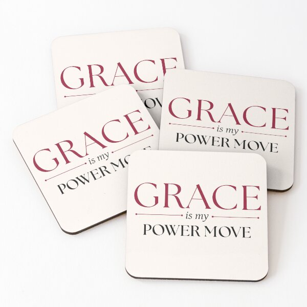 Item preview, Grace is my Power Move typography art designed and sold by Sparkle First Co..
