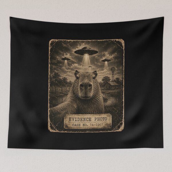 Item preview, Capybara Graphic Tee Alien UFO  designed and sold by Animavera.