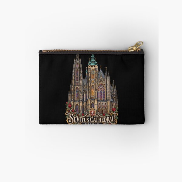 Item preview, St. Vitus Cathedral Prague Embroidered Gothic Architecture Art designed and sold by Emoji Emblems.