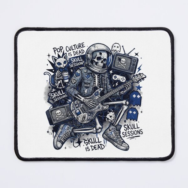 Item preview, Pop Culture Is Dead" Skull Sessions - Retro Gaming Skeleton Astronaut designed and sold by KTD28_SHOP.
