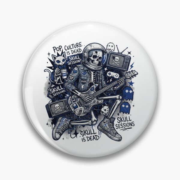 Item preview, Pop Culture Is Dead" Skull Sessions - Retro Gaming Skeleton Astronaut designed and sold by KTD28_SHOP.