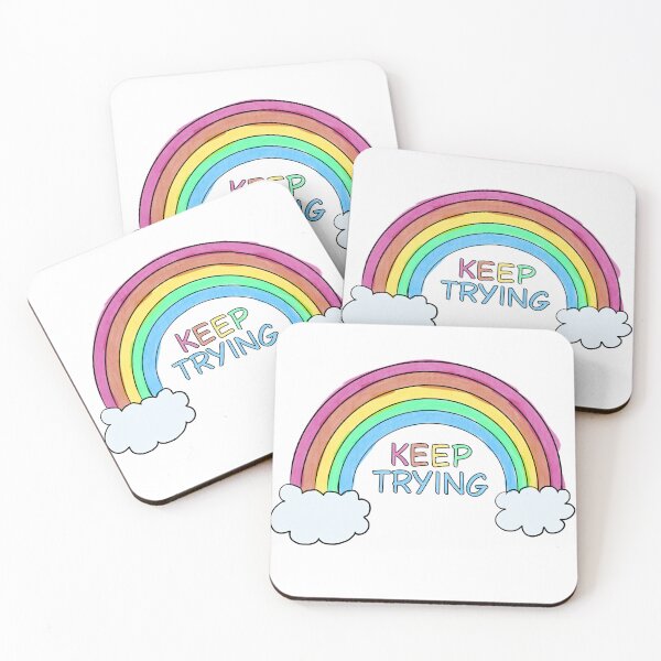 Item preview, ‘Keep Trying’ Rainbow designed and sold by Clover Crow.
