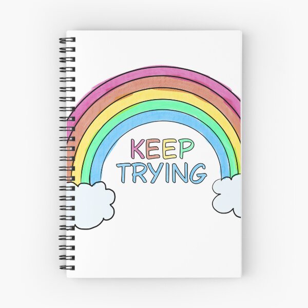 Item preview, ‘Keep Trying’ Rainbow designed and sold by Clover Crow.