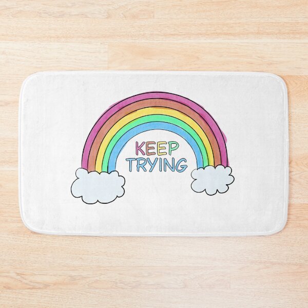 Item preview, ‘Keep Trying’ Rainbow designed and sold by Clover Crow.