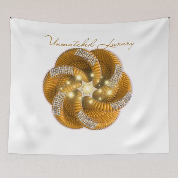 Item preview,  Unmatched Luxury Golden Geometric Flower with Diamond Center designed and sold by MinimalAurashop.
