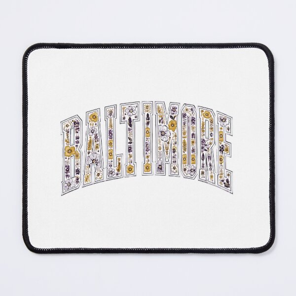 Item preview, Baltimore Football Floral Retro designed and sold by GaryGibbs36288.