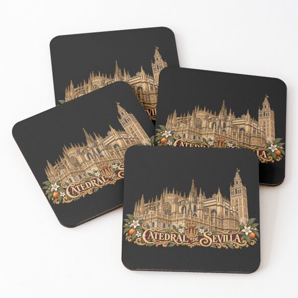Item preview, Catedral de Sevilla Arquitectura gótica bordada – Catedral de Sevilla Spain Art designed and sold by Emoji Emblems.