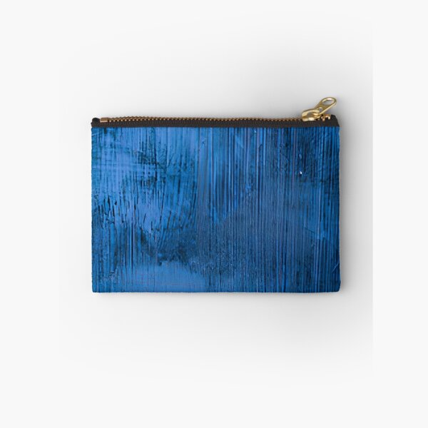 Item preview, Dark Electric Blue Vertical Lines Abstract Rain Texture Wall Art designed and sold by LuxocaDesigns24.