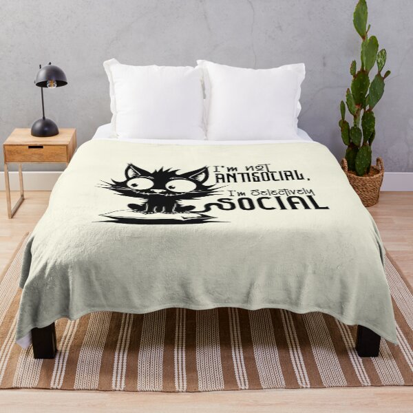 Item preview, I'm Not Antisocial I'm Selectively Social designed and sold by NookMerch97 .
