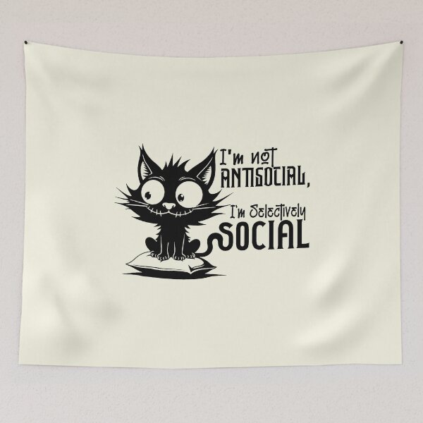 Item preview, I'm Not Antisocial I'm Selectively Social designed and sold by NookMerch97 .