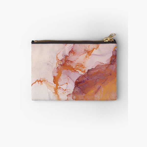 Item preview, Dusty Rose and Gold Alcohol Ink Abstract Liquid Texture Wall Art designed and sold by LuxocaDesigns24.