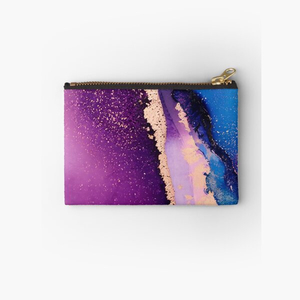 Item preview, Royal Purple and Gold Alcohol Ink Abstract Liquid Texture Wall Art designed and sold by LuxocaDesigns24.
