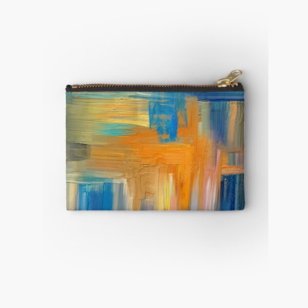Item preview, Blue and Orange Abstract Oil Painting Texture Wall Art designed and sold by LuxocaDesigns24.