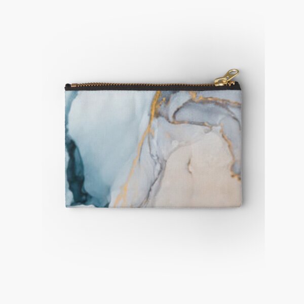 Item preview, Blue and Gold Alcohol Ink Abstract Marble Texture Wall Art  designed and sold by LuxocaDesigns24.