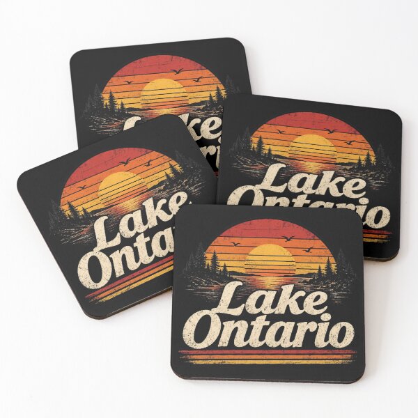 Item preview, Lake Ontario Vintage Retro Sunset Nature Boating designed and sold by CF_VintageDesign.