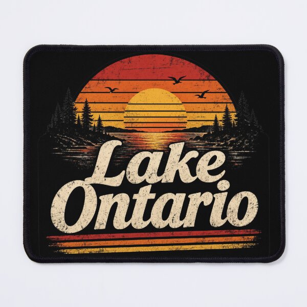 Item preview, Lake Ontario Vintage Retro Sunset Nature Boating designed and sold by CF_VintageDesign.