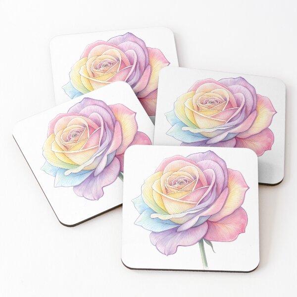 Item preview, Watercolor rainbow color rose designed and sold by trendspatterns.