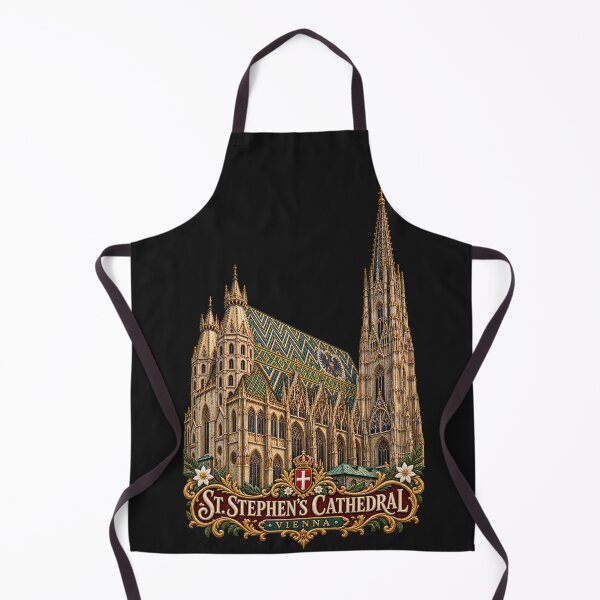 Item preview, St. Stephen’s Cathedral Vienna Embroidered Gothic Architecture Art designed and sold by Emoji Emblems.