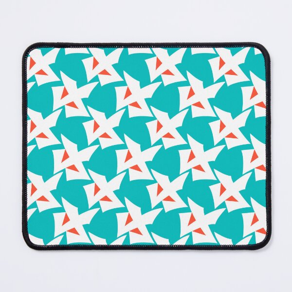 Item preview, Geometric pattern retro turquoise orange designed and sold by fuzzyfox.