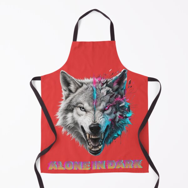 Item preview, Cyber Wolf Alone In The Dark - Neon Cyberpunk Streetwear designed and sold by wyzin39.