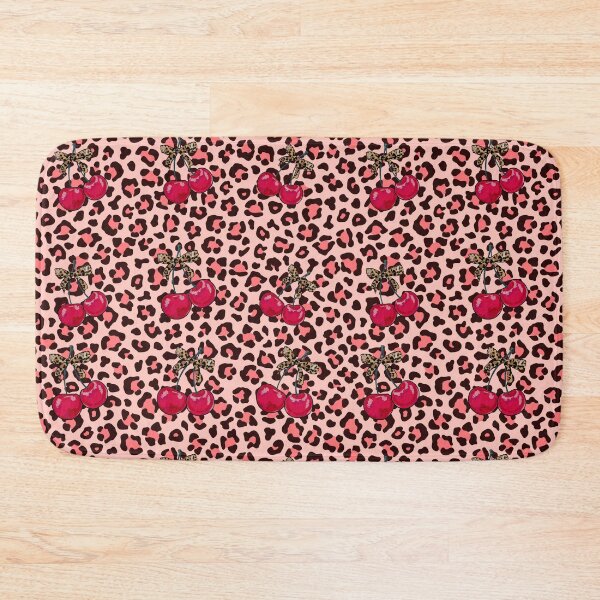 Item preview, Pink Leopard Print Seamless Pattern with Cherry designed and sold by shazdesign24.