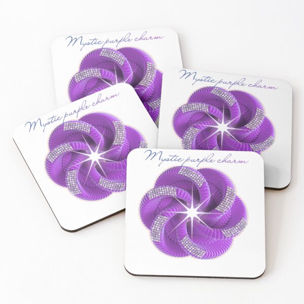 Item preview, Mystic Purple Charm Velvet Geometric Flower Art designed and sold by MinimalAurashop.