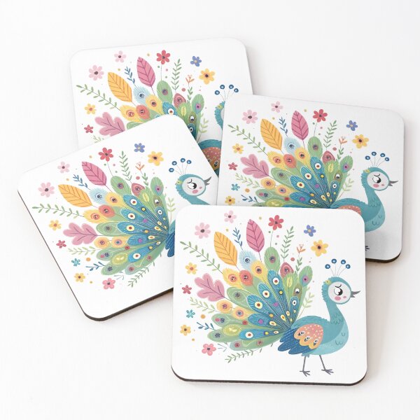 Item preview, Colorful Floral Peacock designed and sold by trendspatterns.
