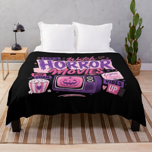 Item preview, Let's Watch Horror Movies Retro TV Pumpkin Popcorn designed and sold by AndreuJaylin.