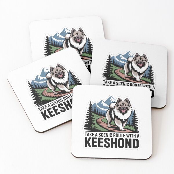 Item preview, Take a Scenic Route with a Keeshond | Keeshond Dog Lover Hiking designed and sold by CuteDesignables.