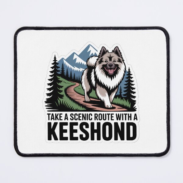 Item preview, Take a Scenic Route with a Keeshond | Keeshond Dog Lover Hiking designed and sold by CuteDesignables.