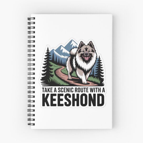 Item preview, Take a Scenic Route with a Keeshond | Keeshond Dog Lover Hiking designed and sold by CuteDesignables.