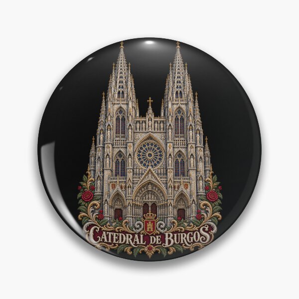 Artikelvorschau, Kathedrale von Burgos – Gotische Architektur mit Stickereien – Kunst in Spanien entworfen und verkauft von Emoji Emblems.