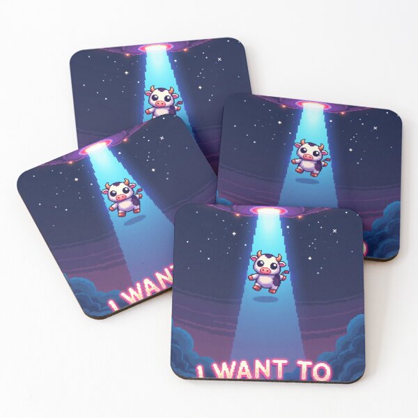 Item preview, Funny UFO Alien Abduction Cow I Want To Leave designed and sold by grzezzz.