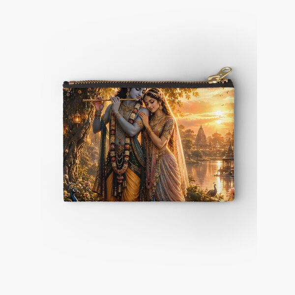 Item preview, Radha Krishna Under Kadamba Tree – Vrindavan Sunset designed and sold by BlueStar45.