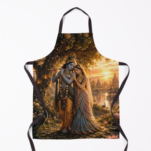 Item preview, Radha Krishna Under Kadamba Tree – Vrindavan Sunset designed and sold by BlueStar45.
