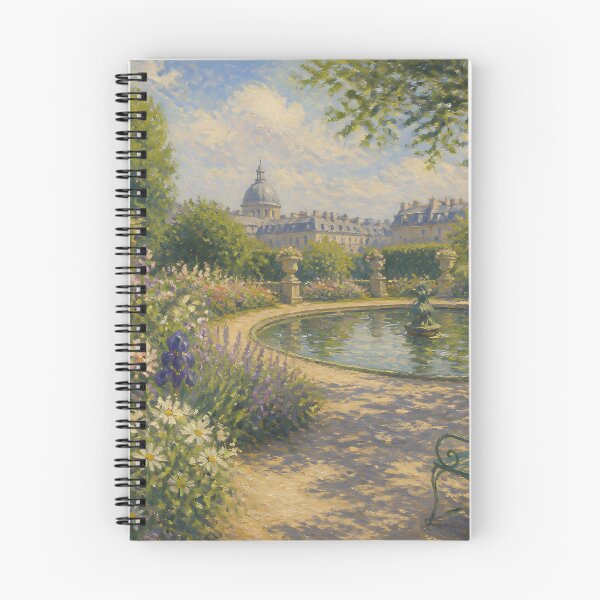 Item preview, Impressionist French Garden Pond and Parisian Dome Oil Painting Wall Art designed and sold by Wandered North.