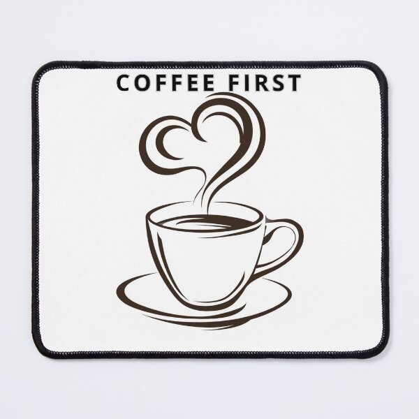 Item preview, Cozy Coffee Cup with Heart Steam Line Art designed and sold by TrendyGalaxy.