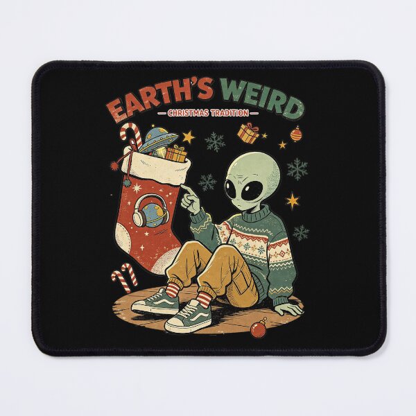 Item preview, Earths Weird Christmas Tradition Alien Stocking designed and sold by NatalieJeans.