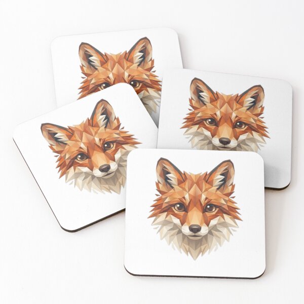 Item preview, Cute Geometric Low Poly Fox - Triangular Animal Art designed and sold by cutbeastfactory.