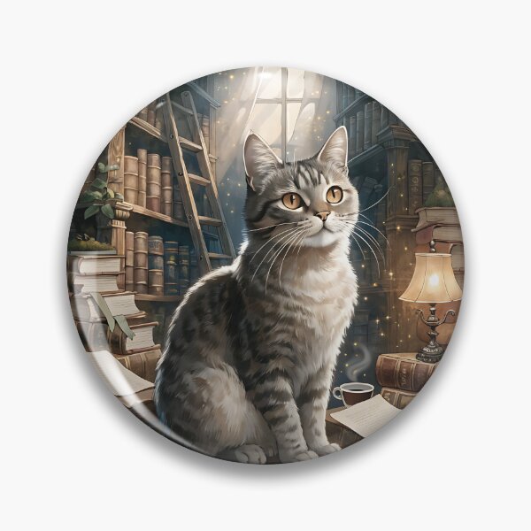 Item preview, Cat Among Old Books designed and sold by Neural-canvas.