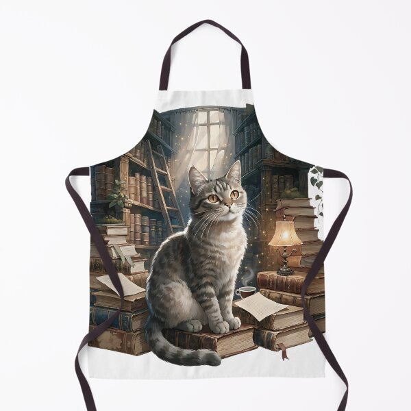 Item preview, Cat Among Old Books designed and sold by Neural-canvas.